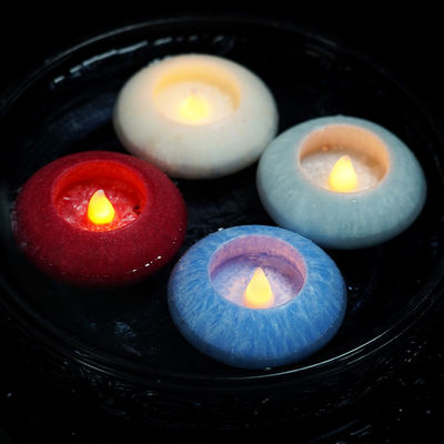 Weddings LED Candle Flicking 3D Flame Real Wax Waterproof Floating Remote Control