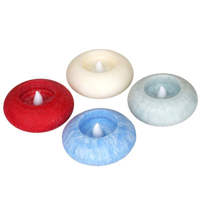 Weddings LED Candle Flicking 3D Flame Real Wax Waterproof Floating Remote Control