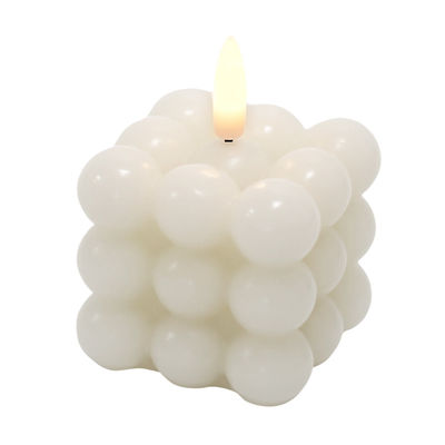 LED Lanterns Paraffin Wax Cube Bubble LED Candle Modern Ambiance