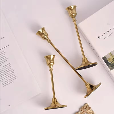Gold Candle Holder Set Of 3 Candlestick Holder For Wedding Table Decor