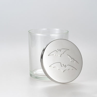 14oz Clear White Candle Jar With Metal Lid Iron Cylinder Type For Candle Making Home Decorating