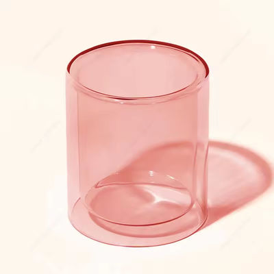 Eco Friendly Colored Empty Christmas Candle Jar Borosilicate Luxury Double Wall For Candle