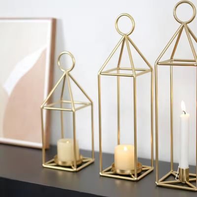 Handmade Premium Look Iron Wire Lantern Decorative Candle Holder Lantern Fancy Metal Candle Lantern