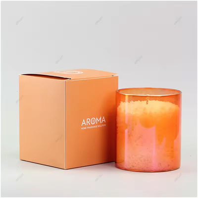 8oz To 14oz Luxury Unique Iridescent Empty Containers Glass Candle Jars With Lid