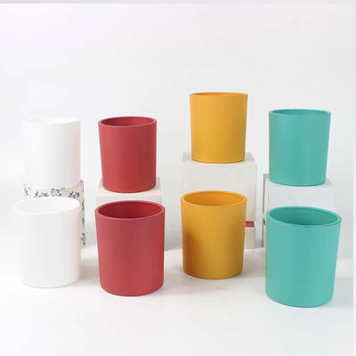 Shiny 8oz 10oz Envases Para Velas Empty Glass Colorful Iridescent Candle Jar Candles Rainbow Candle