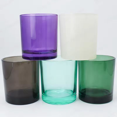 Shiny 8oz 10oz Envases Para Velas Empty Glass Colorful Iridescent Candle Jar Candles Rainbow Candle