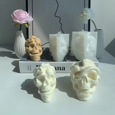 Resin Candle Molds 3d Skull Silicone Mould For Making Candle Soap Cake Decor