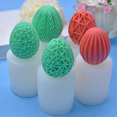 3D Easter Egg DIY Aromatherapy Candle Molds Egg Grid Vertical Wavy Cake Christmas Decoration