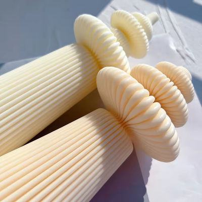 3 Designs Roman Pillar Cylindrical Silicone Candle Molds Geometric Abstract Decorative Striped Soy Wax Mold