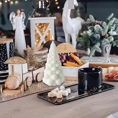 DIY Aromatherapy Candles Wax Plaster Clay Decoration Bubble Christmas Tree Eik Deer Shape For Candle Making