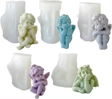 Silicone Candle Molds Mini Angel Shaped Soap Custom Logo Moulds 3D For Chocolate Candy Cake Decor