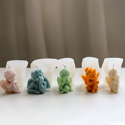 Silicone Candle Molds Mini Angel Shaped Soap Custom Logo Moulds 3D For Chocolate Candy Cake Decor