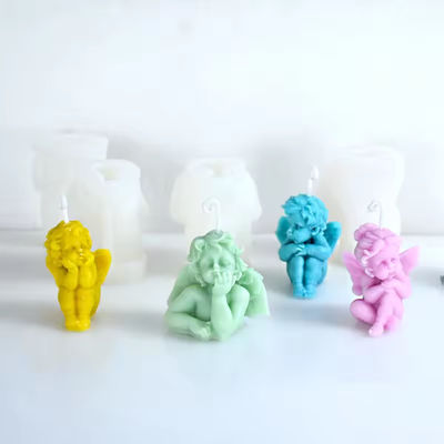 Silicone Candle Molds Mini Angel Shaped Soap Custom Logo Moulds 3D For Chocolate Candy Cake Decor