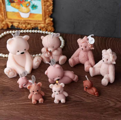 Creative Bear Custom Silicone Candle Molds Cute 3D Bear Aromatherapy Plaster