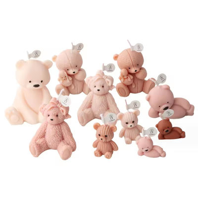 Creative Bear Custom Silicone Candle Molds Cute 3D Bear Aromatherapy Plaster