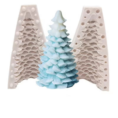 Silicone Soap Candle Mold Luxury Decorative Christmas Tree Cake Mold