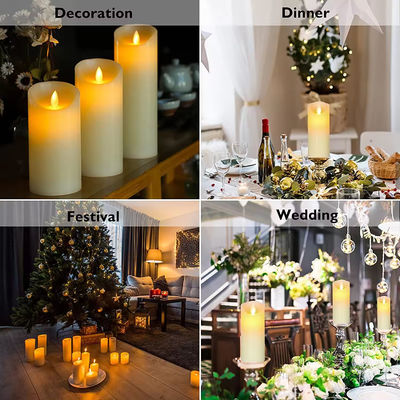 LED Candle Set Of 9 Remote Control With Battery Operated Real Wax Pillar Flameless Candle