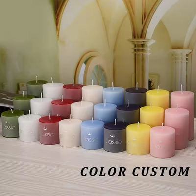 Decorative Pillar Candle Personnalisable Column Candle Custom White