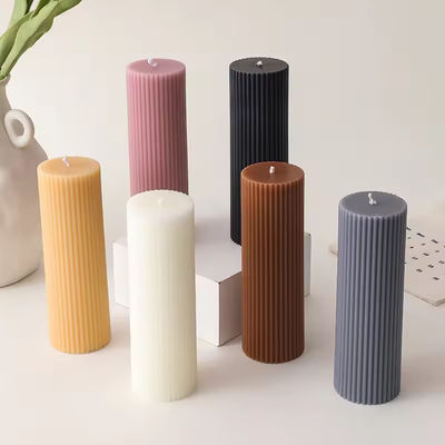 Long Pillar Candle Cylindrical Gear Candle Handmade Aromatic Candle Geometric