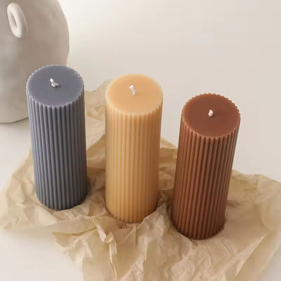 Long Pillar Candle Cylindrical Gear Candle Handmade Aromatic Candle Geometric