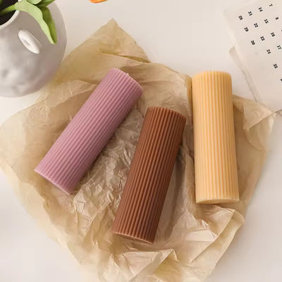 Long Pillar Candle Cylindrical Gear Candle Handmade Aromatic Candle Geometric