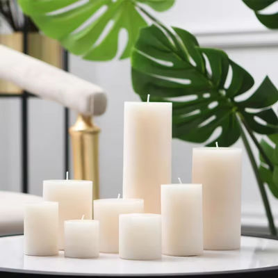Decorative Candles Smokeless Clean Burning Unscented Pillar Candles