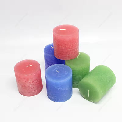 White Pink Purple Pillar Candle Custom Size Paraffin Candles Smokeless And Eco Friendly