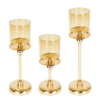 Metal Iron Gold Decorative Candle Holder Modern Luxury Holders