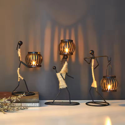 Creative Candle Stand Nordic Restaurant Table Bar Decoration Metal Tea Light Candle Holder