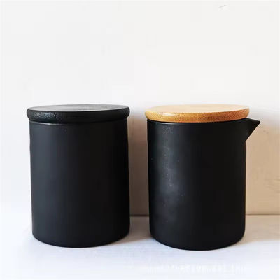 6oz Hand Blown Borosilicate Glass Clear Candle Container With Lid Massage Double Walled