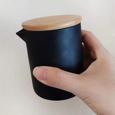 6oz Hand Blown Borosilicate Glass Clear Candle Container With Lid Massage Double Walled