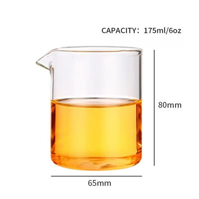 6oz Hand Blown Borosilicate Glass Clear Candle Container With Lid Massage Double Walled
