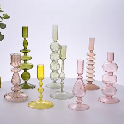 Handmade Wedding Glass Candlesticks Home Decoration