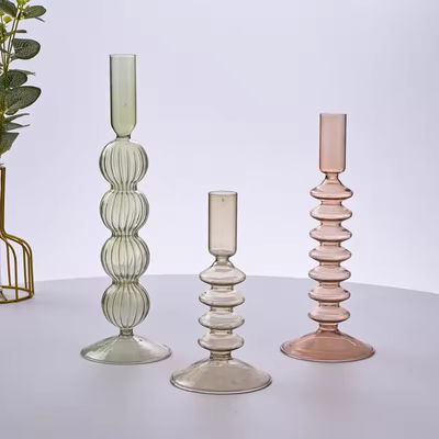 Handmade Wedding Glass Candlesticks Home Decoration