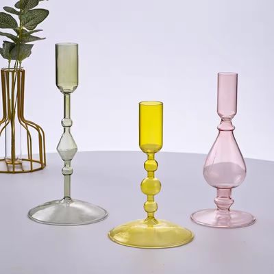Handmade Wedding Glass Candlesticks Home Decoration