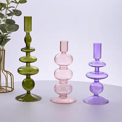 Handmade Wedding Glass Candlesticks Home Decoration