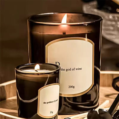 Luxury Unique Green Clear Glass Jars Empty 8oz 10oz Candle Vessels For Festive Decoration