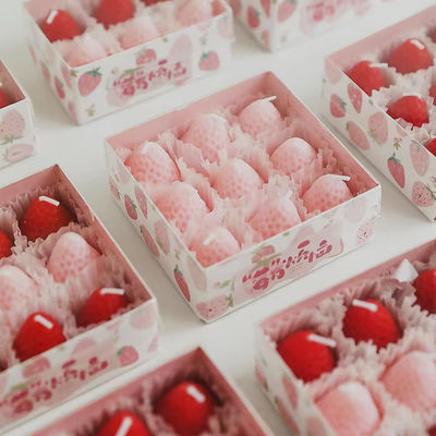 Home Decorative Aromatherapy Gift Set Lovely Creative Candle Strawberry