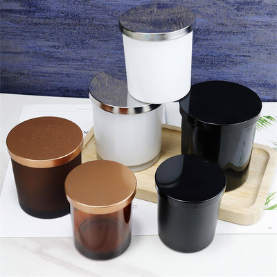 Luxury Empty Glass Candle Jars With Lid For Gifts Capacities Ranging 200ml