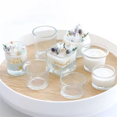 Customized Luxury Empty Glass Candle Jars For Candle Making