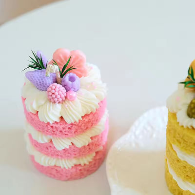 Christmas Craft Candle Creative Candles Cute Soy Wax Layer Cake Scented Candles