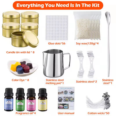 Handmade Natural Party Gift Set Diy Candle Making Kit