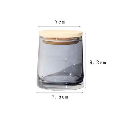 Custom 10oz 300ml Colorful Glass Candle Cup Vessels Clear Glass Candle Jars Luxury With Lid Cover