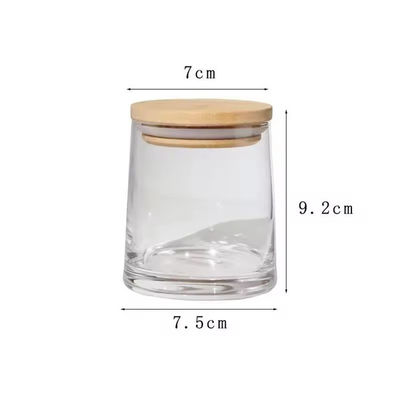 Custom 10oz 300ml Colorful Glass Candle Cup Vessels Clear Glass Candle Jars Luxury With Lid Cover