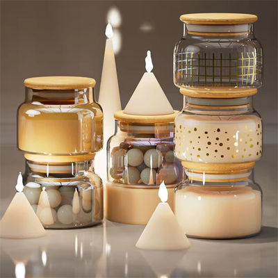 10oz Exclusive Custom Glass Candle Jars For Candle Container With Lids For Home Decor