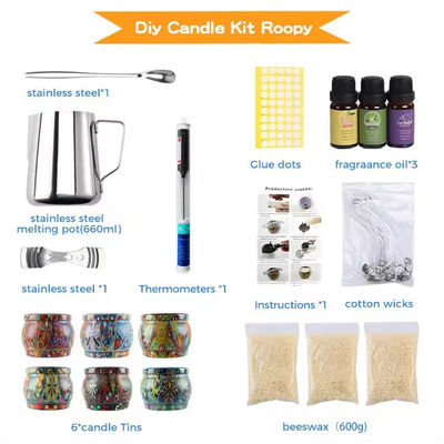 Scented Candle Material Kit Creative Indoor Smoke Free Handmade Candle Making Diy Kit