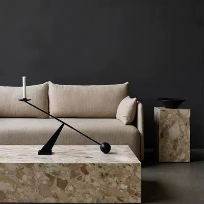 Modern Minimalist Black Creative Personalized Geometric Lines Restaurant Candlelight Dinner Home Decor Metal