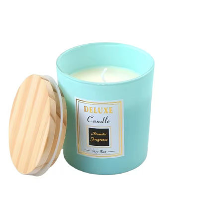 8oz 10oz 15oz Amber Black Clear White Candle Jar With Wooden Lid Empty Candle Jar Glass With Metal Lid