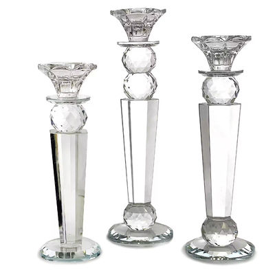 2 K9 Crystal Glass Made Home Wedding Decoration Crystal Candlestick Holder