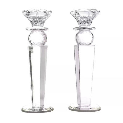 2 K9 Crystal Glass Made Home Wedding Decoration Crystal Candlestick Holder